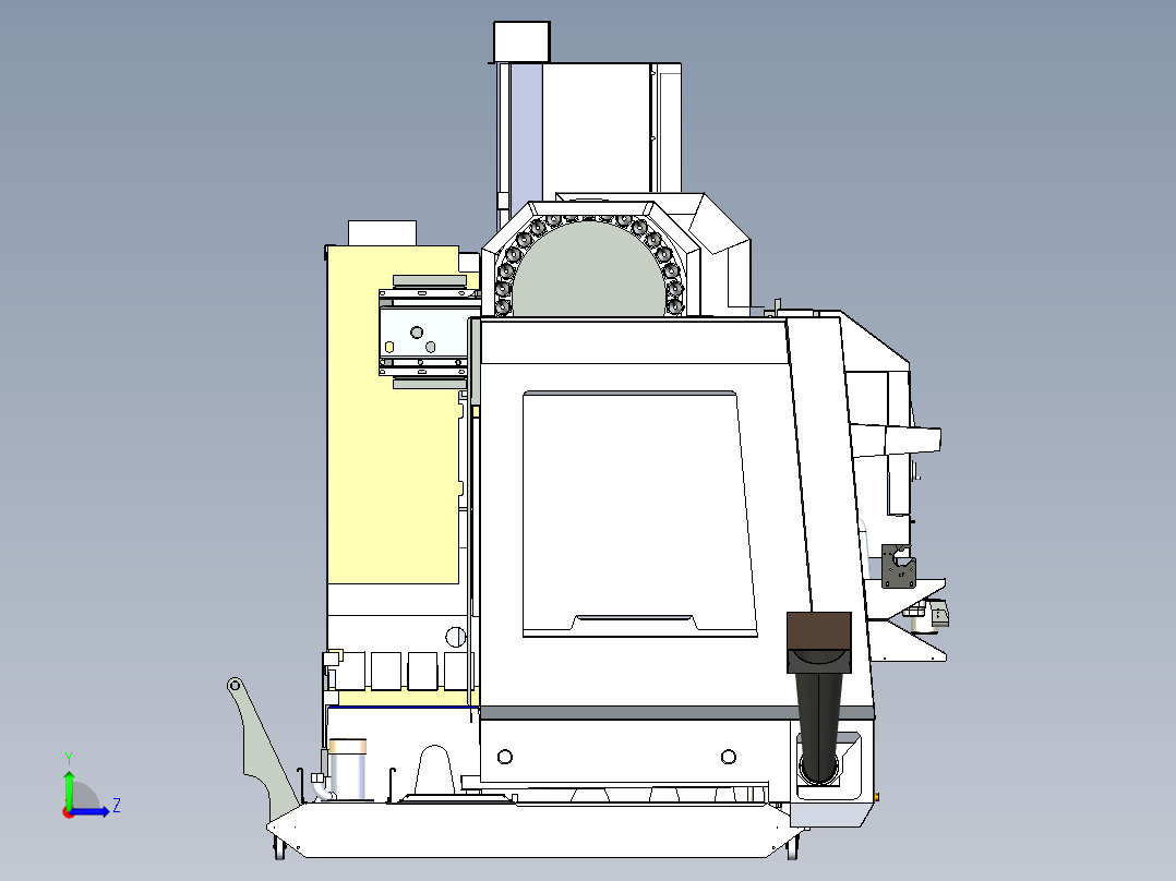 HAAS VF-4哈斯立式数控加工中心左视图