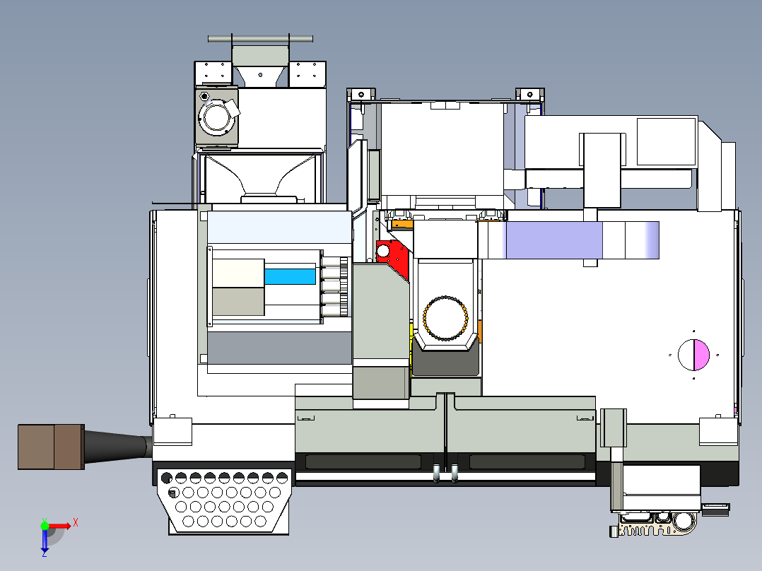 HAAS VF-4哈斯立式数控加工中心俯视图