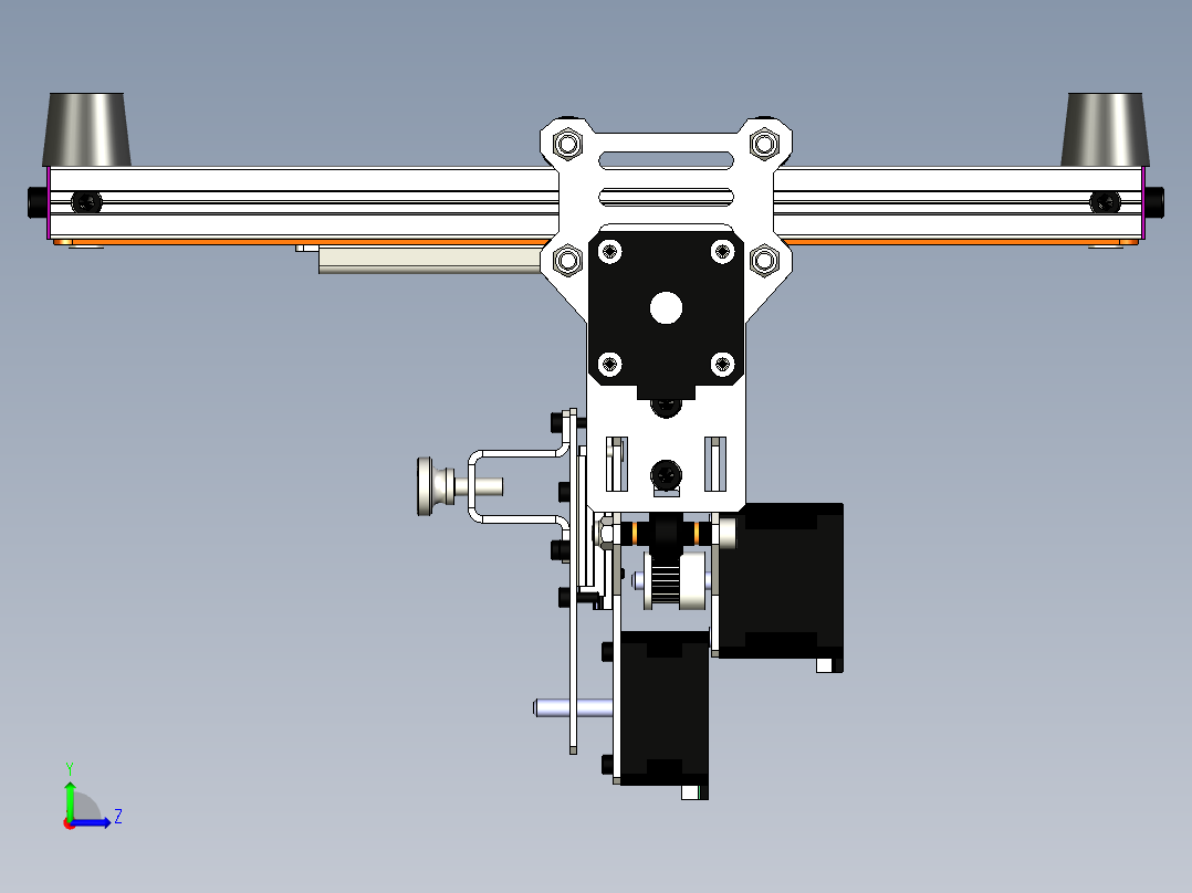 写字机 模仿人工书写的硬笔书法设备左视图