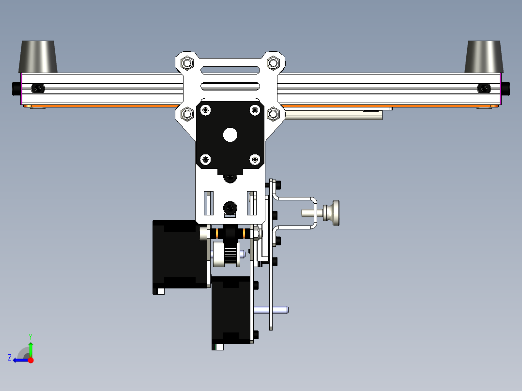 写字机 模仿人工书写的硬笔书法设备右视图