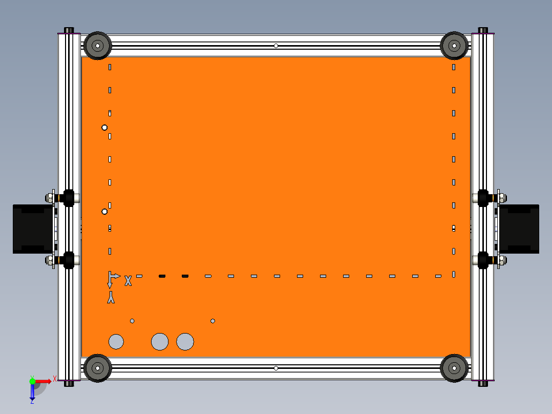 写字机 模仿人工书写的硬笔书法设备俯视图