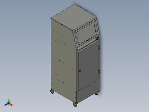 控制台 操作台computer-rack-terminal-1831-模型格式为 stp