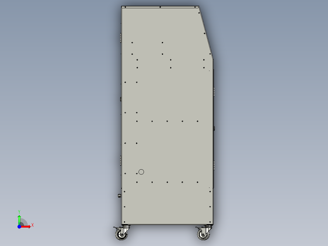 控制台 操作台computer-rack-terminal-1831-模型格式为 stp前视图