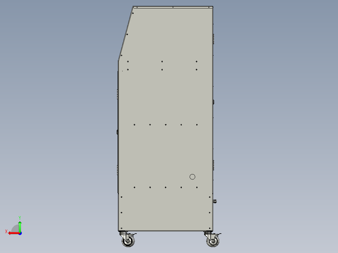 控制台 操作台computer-rack-terminal-1831-模型格式为 stp后视图
