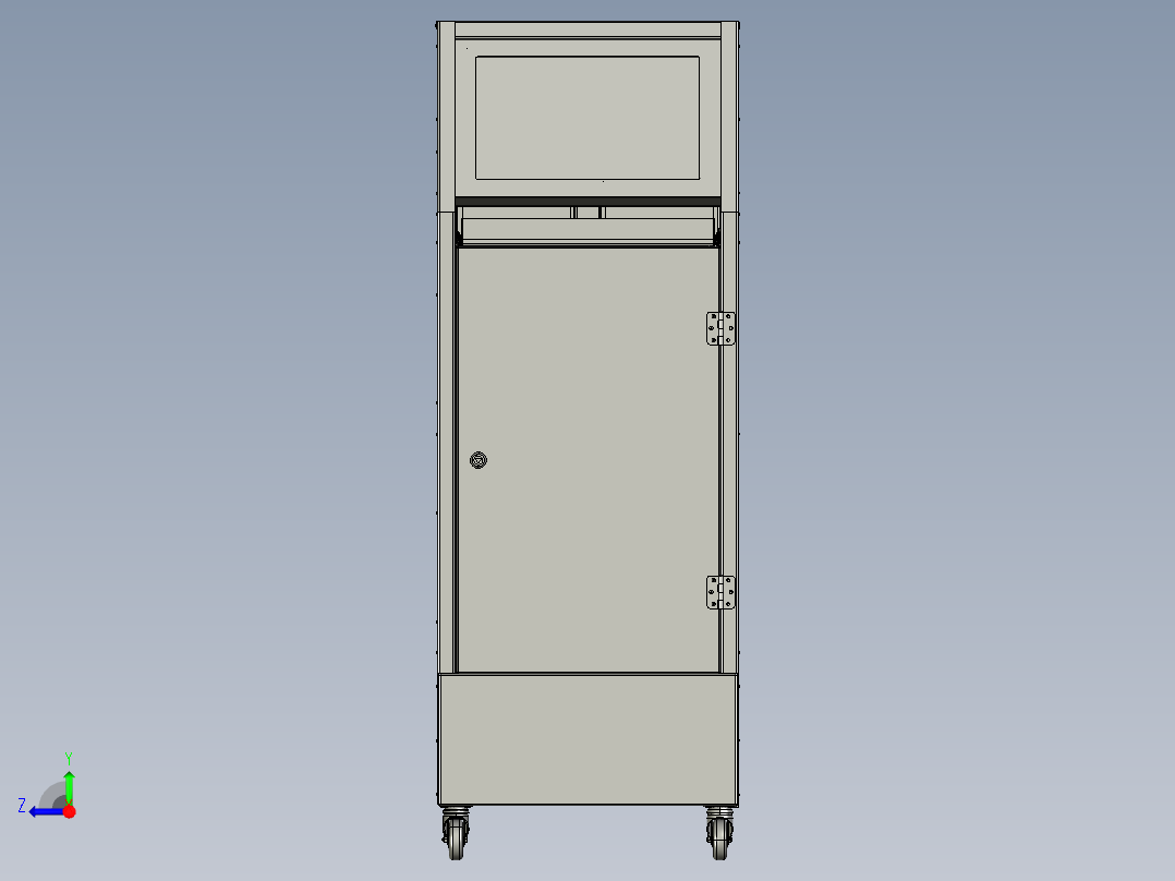 控制台 操作台computer-rack-terminal-1831-模型格式为 stp右视图