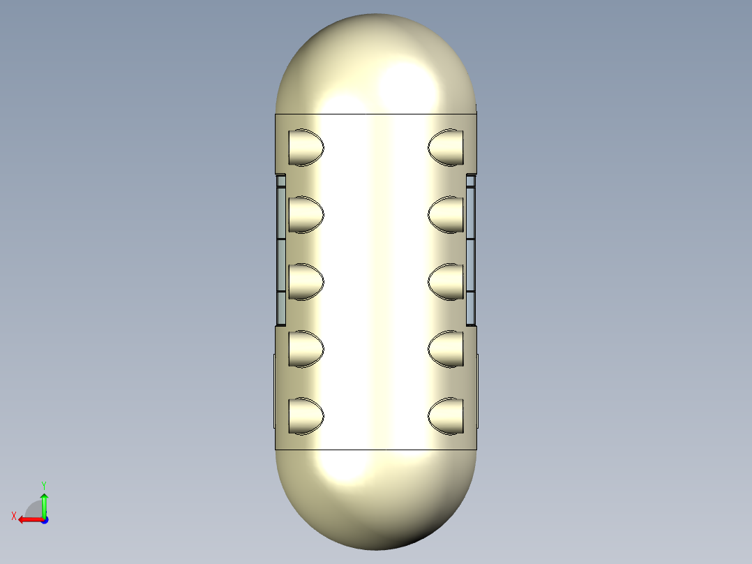 胶囊逃生舱后视图