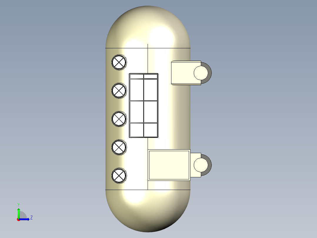 胶囊逃生舱左视图