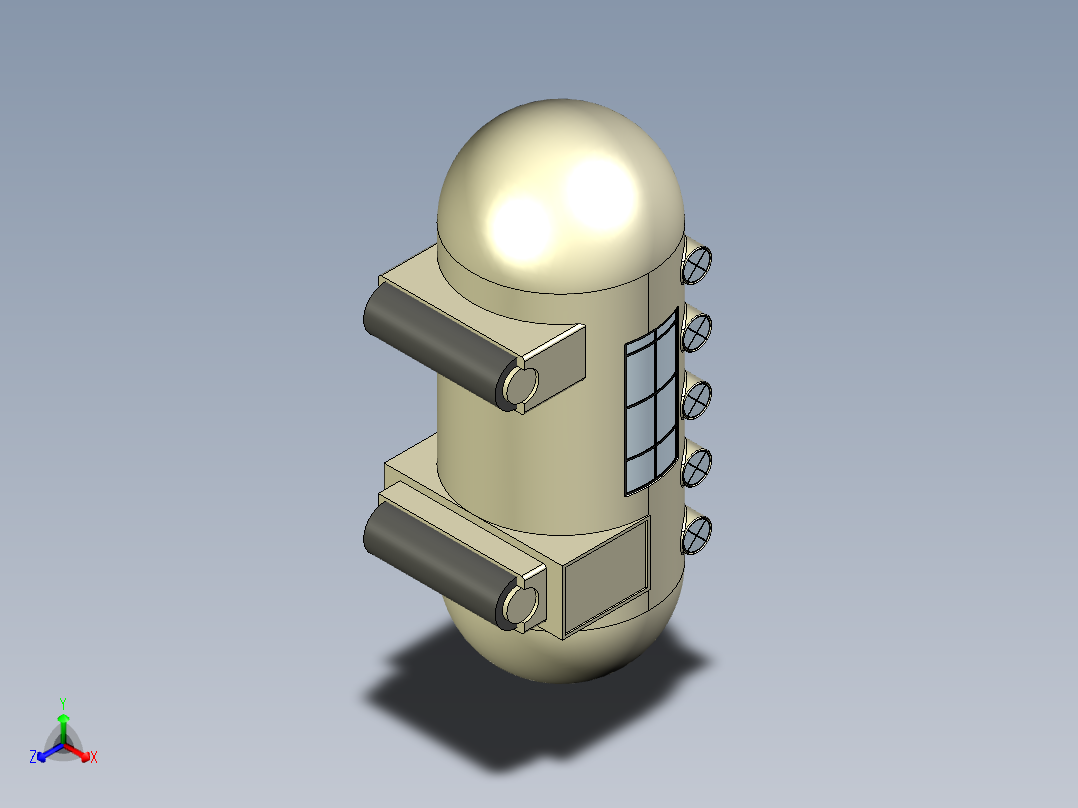 胶囊逃生舱正等轴测图