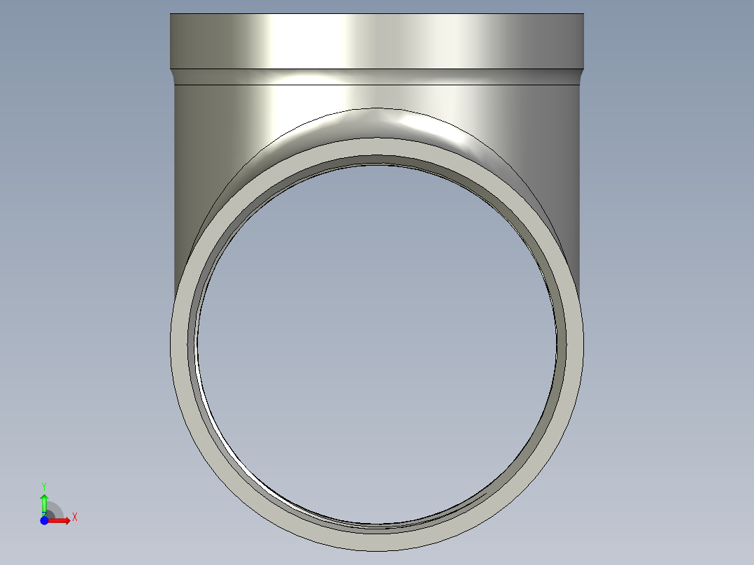 螺纹管三通-等径 DN80前视图
