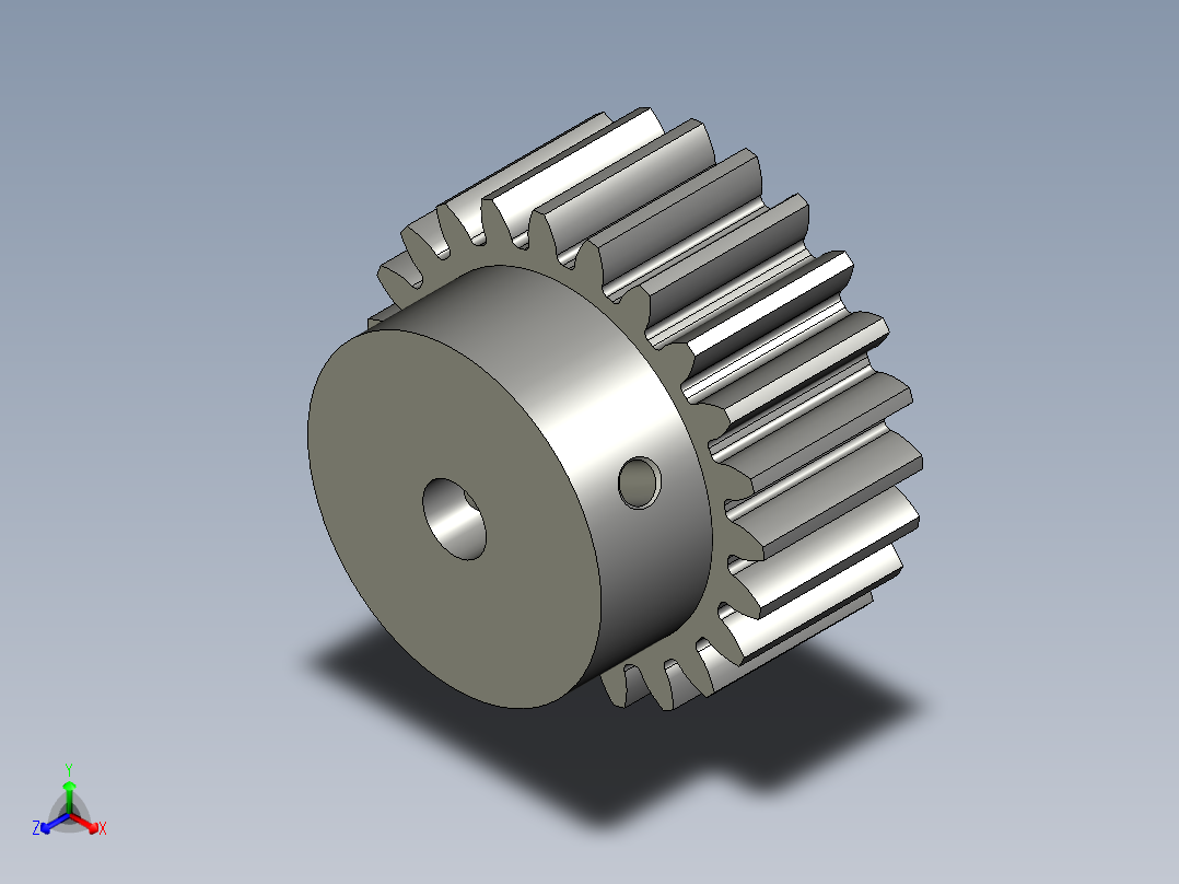 (小)直齿M2X23325正等轴测图