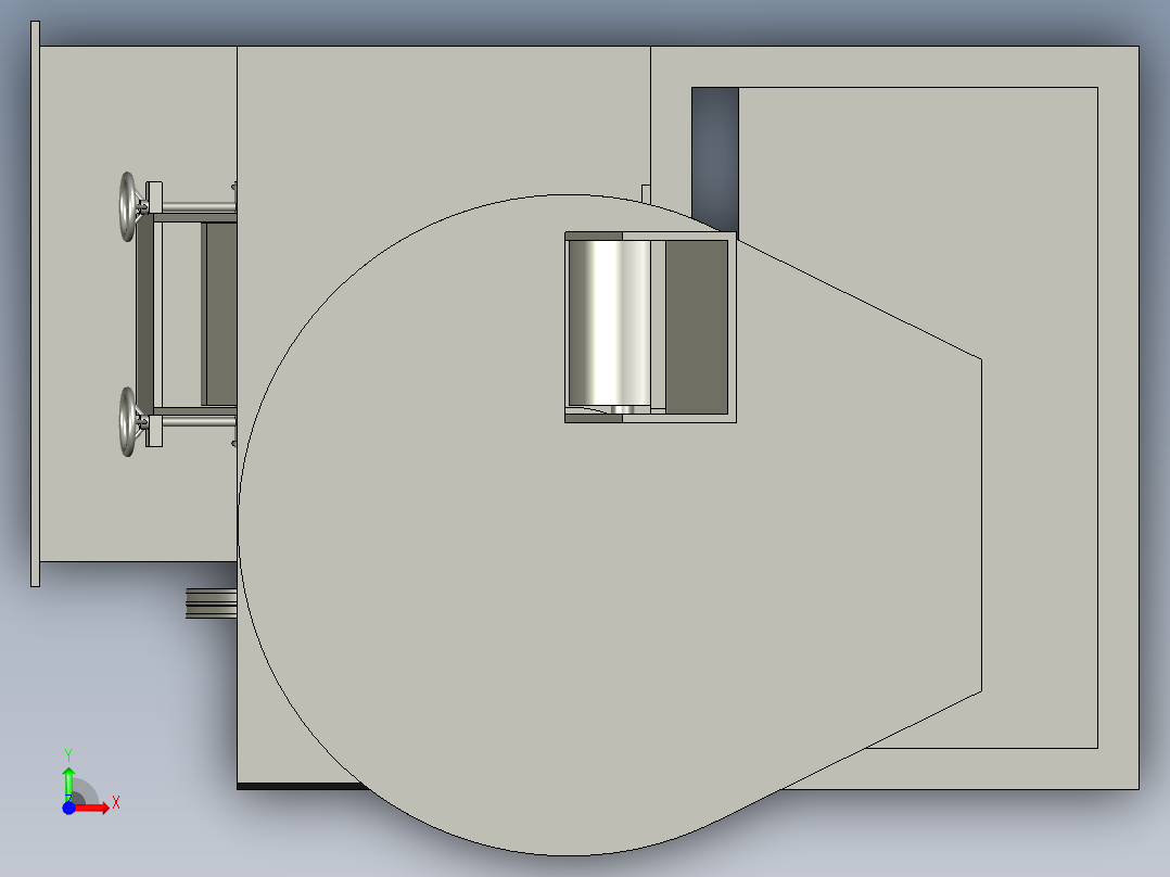 切丝机往复装置前视图