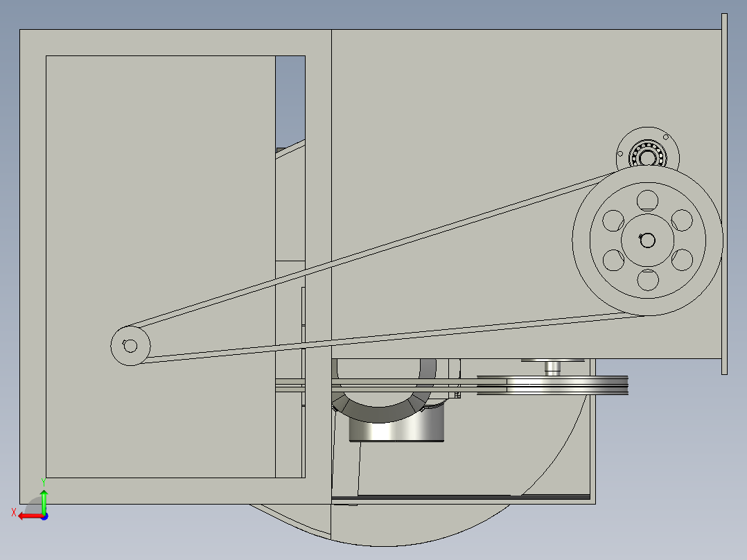 切丝机往复装置后视图