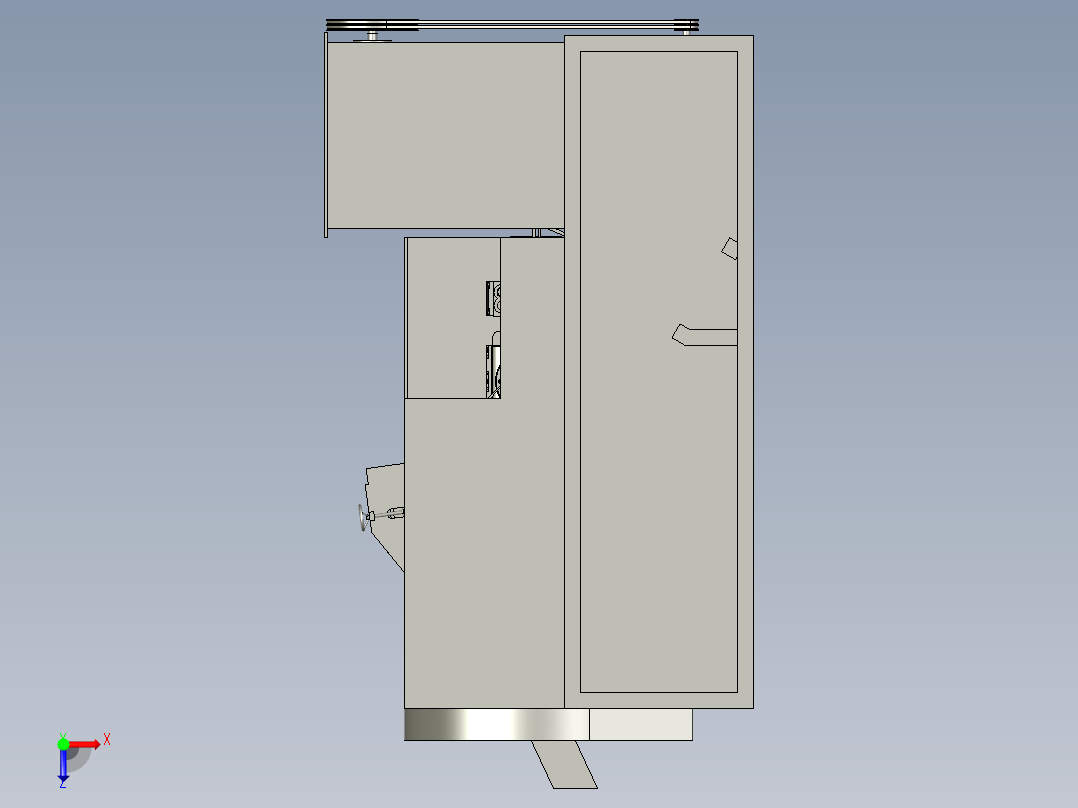 切丝机往复装置俯视图