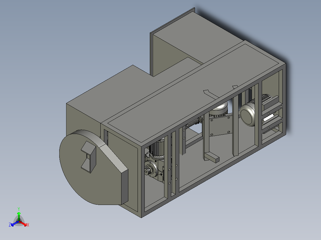 切丝机往复装置正等轴测图