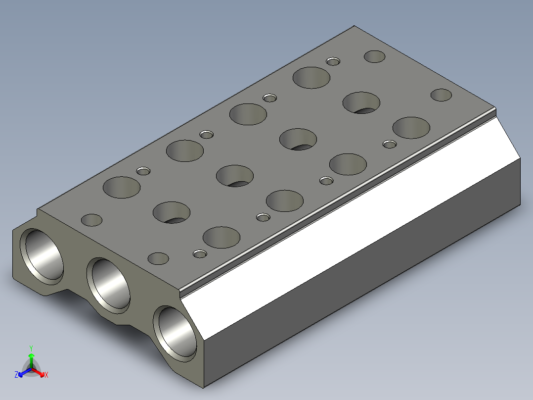 汇流板100M4F正等轴测图
