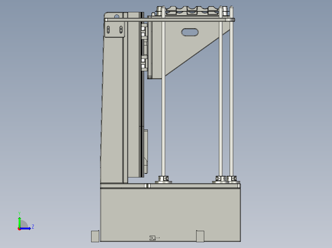 颗粒料摆盘供料装置左视图