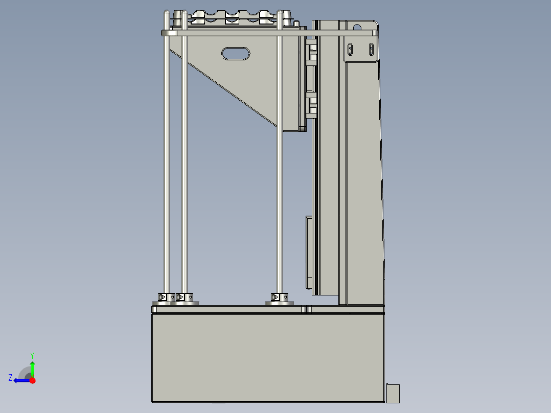 颗粒料摆盘供料装置右视图