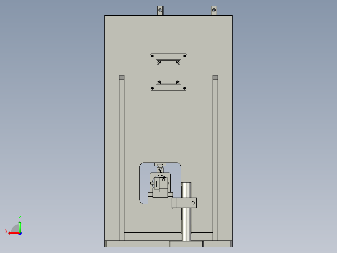转子抓取结构固定座后视图