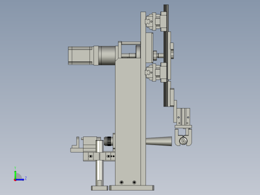 转子抓取结构固定座左视缩略图