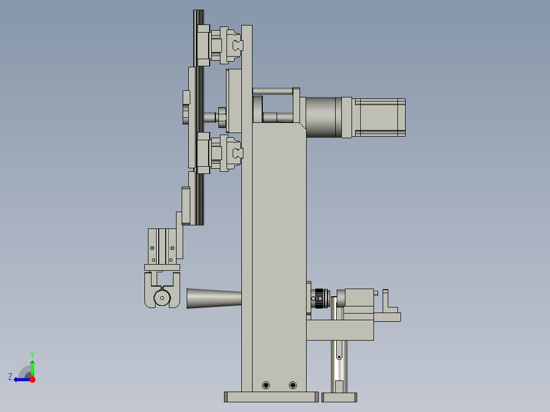 转子抓取结构固定座右视图