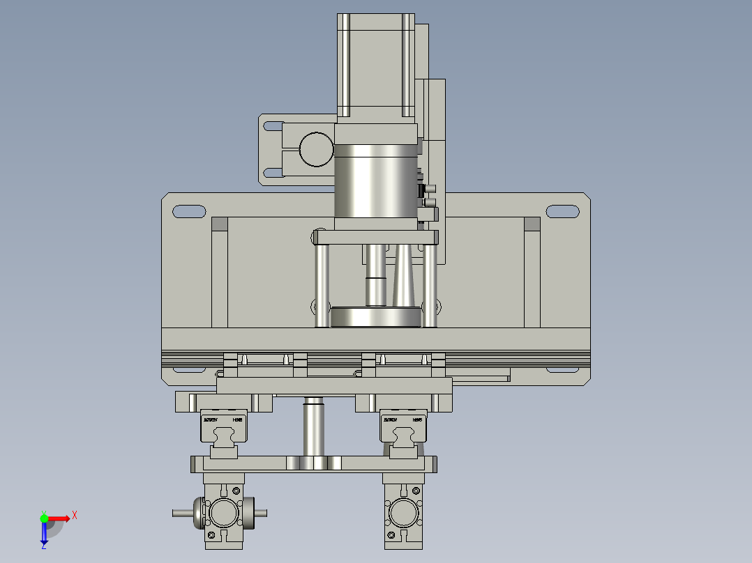 转子抓取结构固定座俯视图