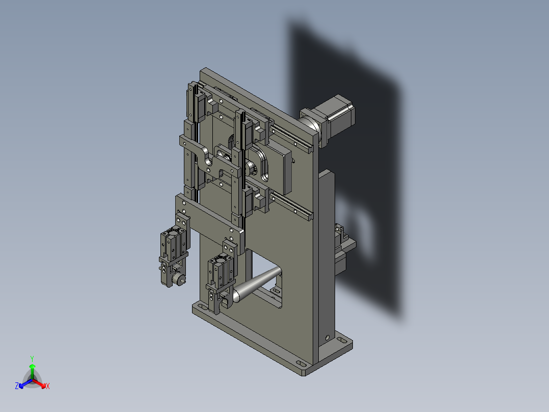转子抓取结构固定座正等轴测图