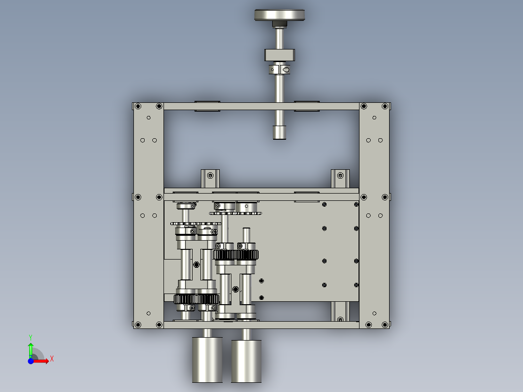 0501002200000上压紧辊部件前视图