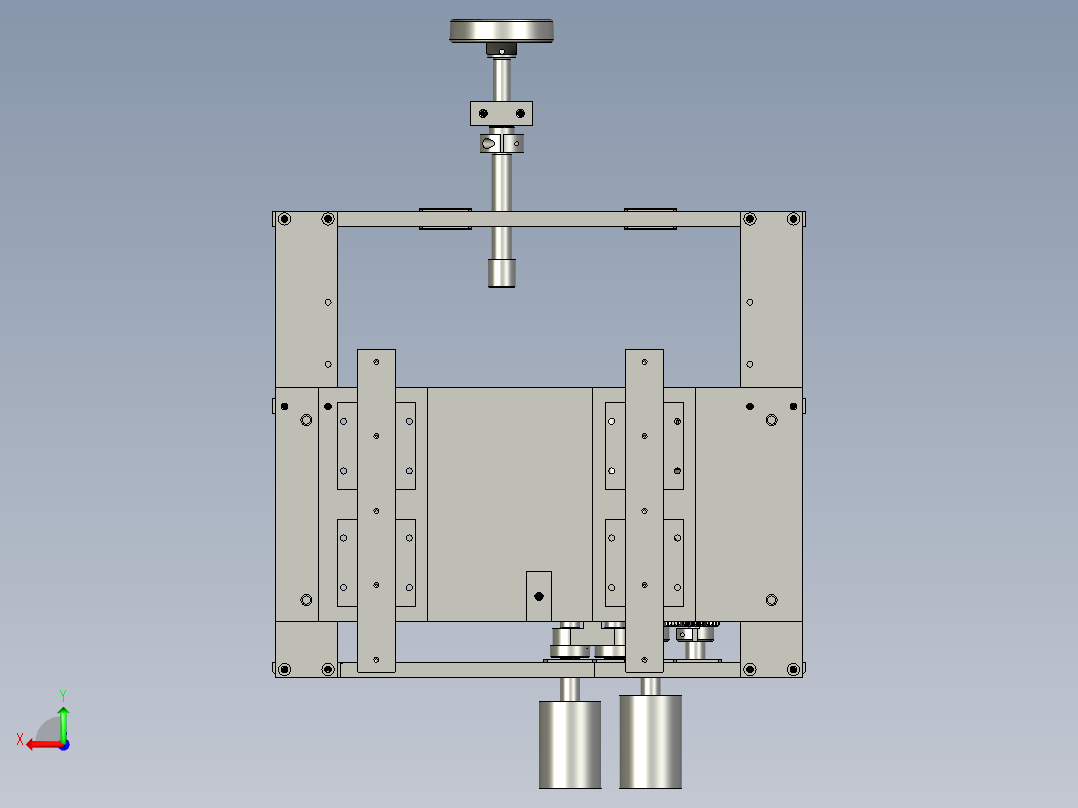 0501002200000上压紧辊部件后视图