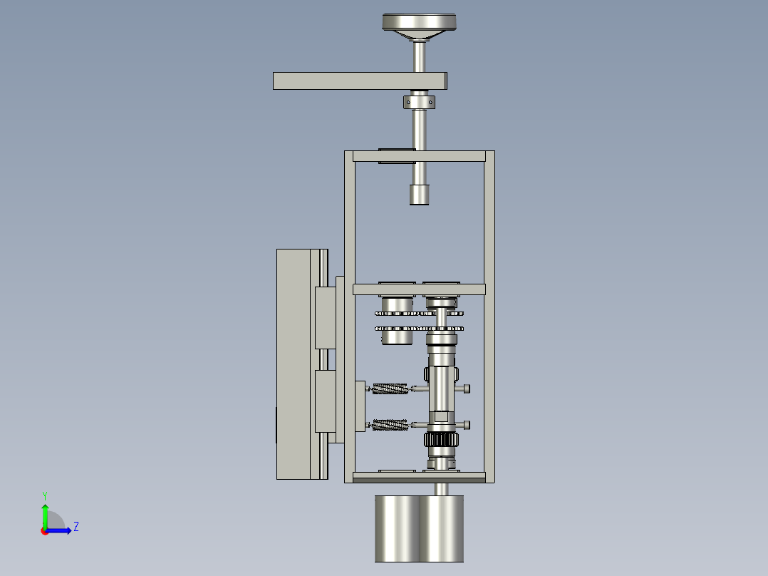 0501002200000上压紧辊部件左视图