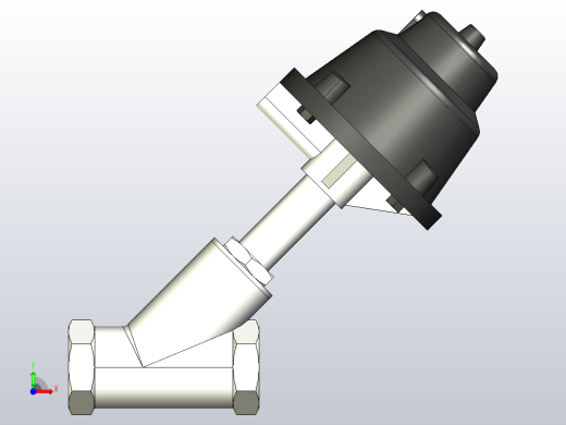 QJZLG铝合金执行器阀体加长型角座阀[QJZL-40]前视缩略图
