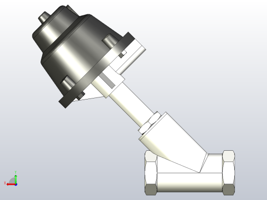QJZLG铝合金执行器阀体加长型角座阀[QJZL-40]后视缩略图