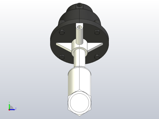 QJZLG铝合金执行器阀体加长型角座阀[QJZL-40]左视缩略图
