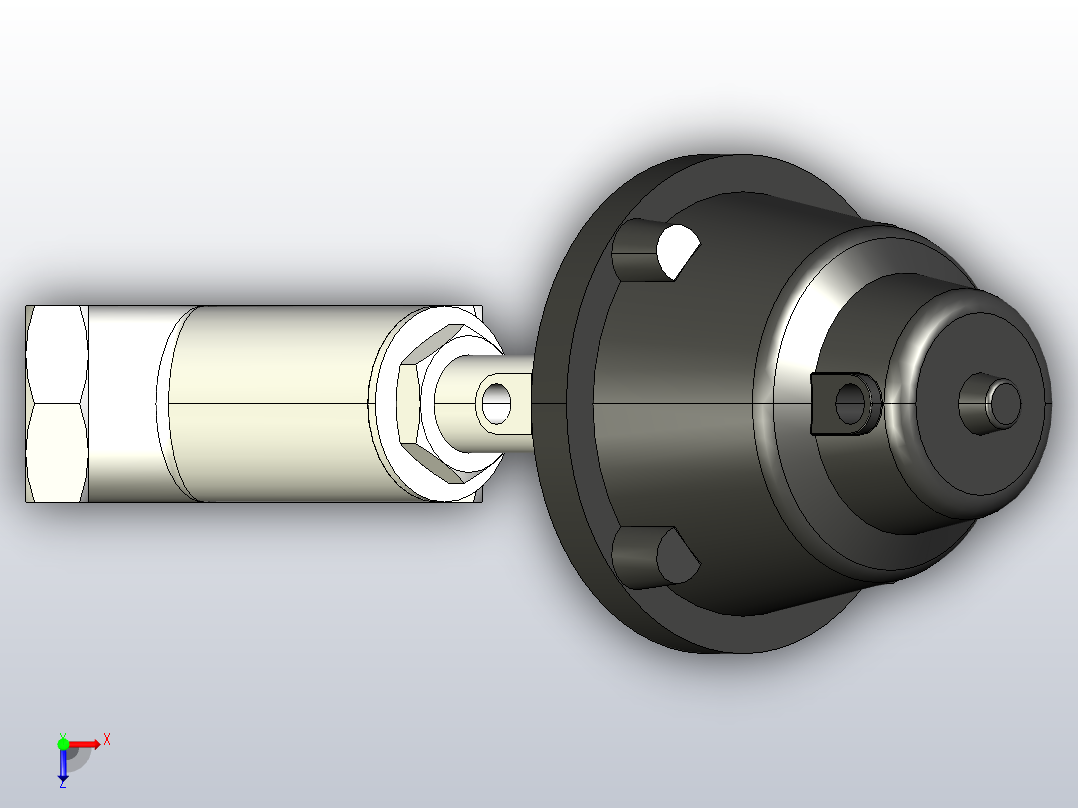 QJZLG铝合金执行器阀体加长型角座阀[QJZL-40]俯视图