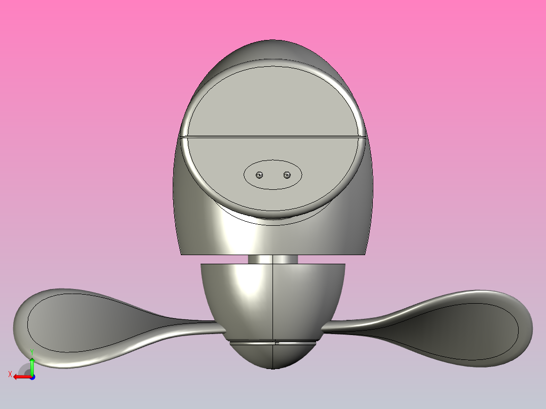 电风扇模型后视图