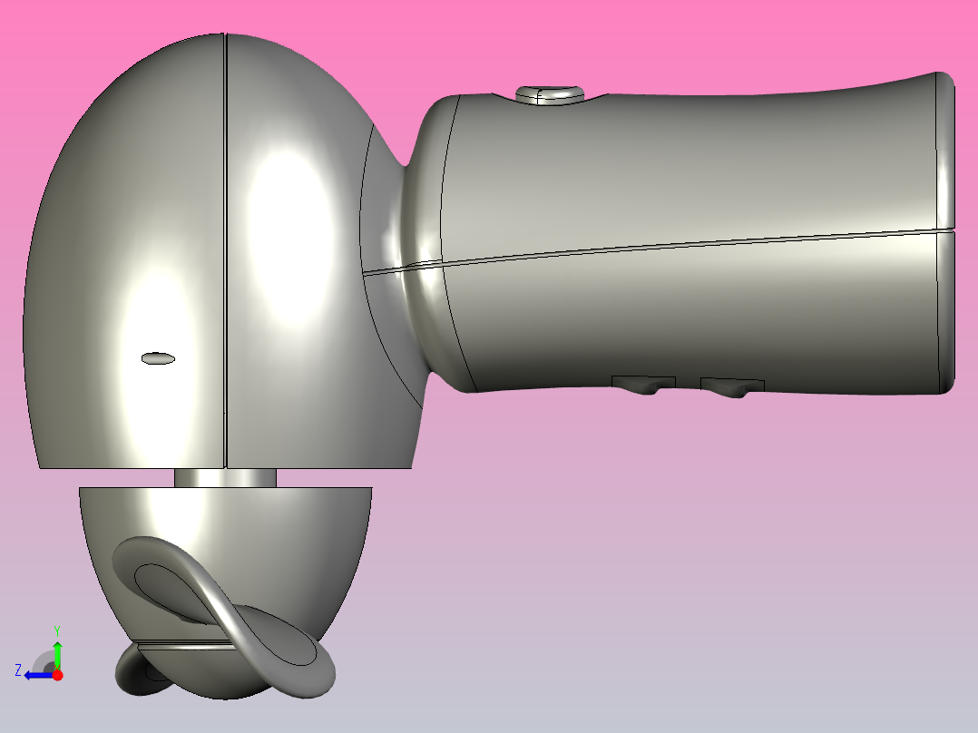 电风扇模型右视图