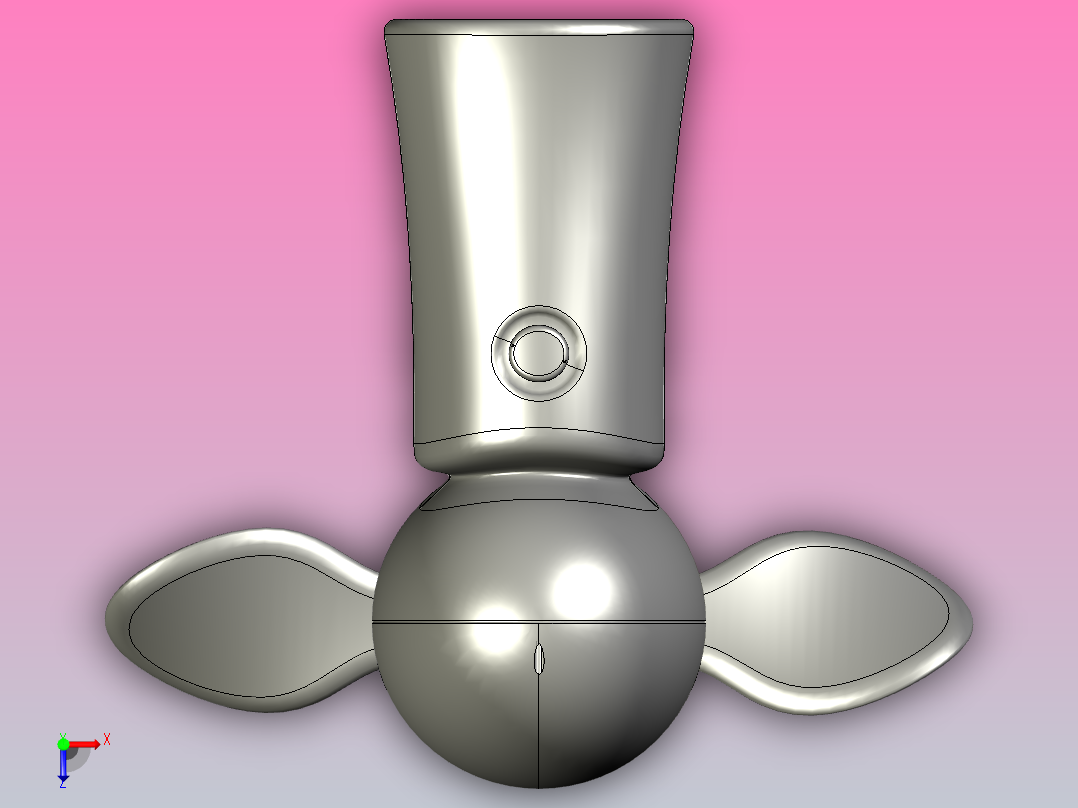 电风扇模型俯视图