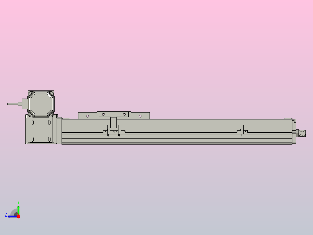 ACB10-300-LU-200W ACB10 皮带驱动 直线滑台模组右视图