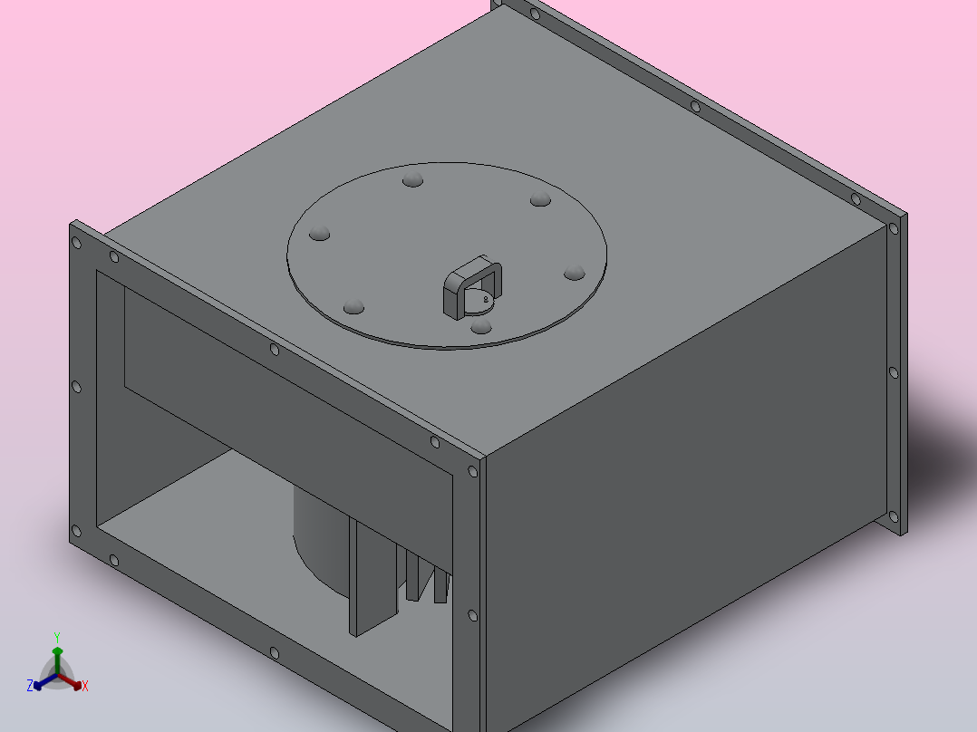 JSPF-R矩形管道风机[JSPF-R 2.5]主视图