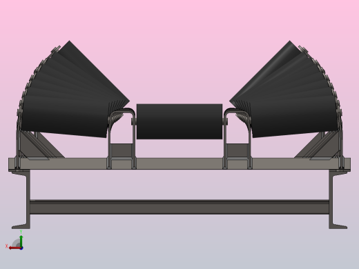 惰轮架(参数模型)辊筒前视缩略图