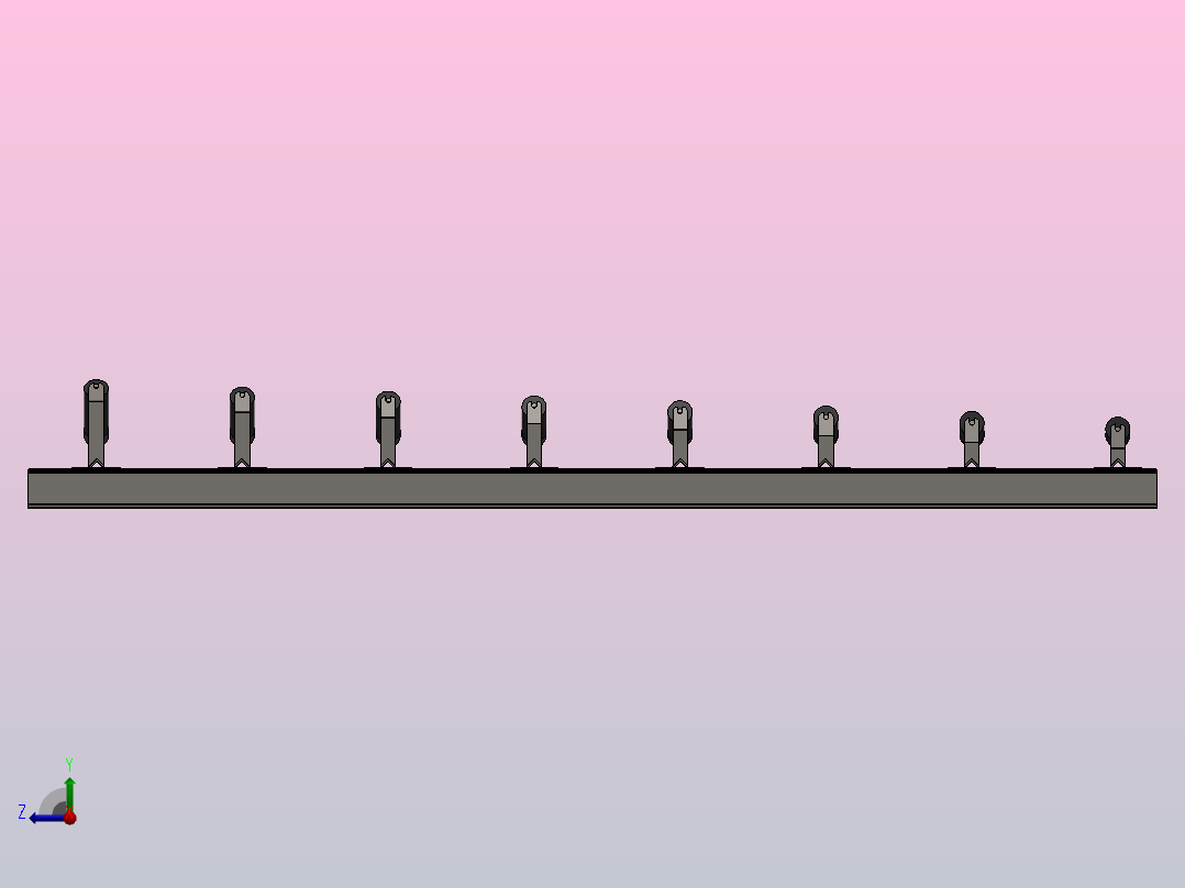 惰轮架(参数模型)辊筒左视图