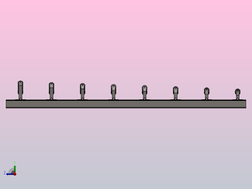 惰轮架(参数模型)辊筒左视缩略图