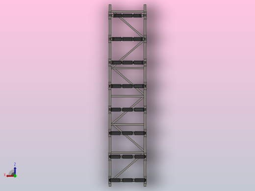 惰轮架(参数模型)辊筒俯视缩略图