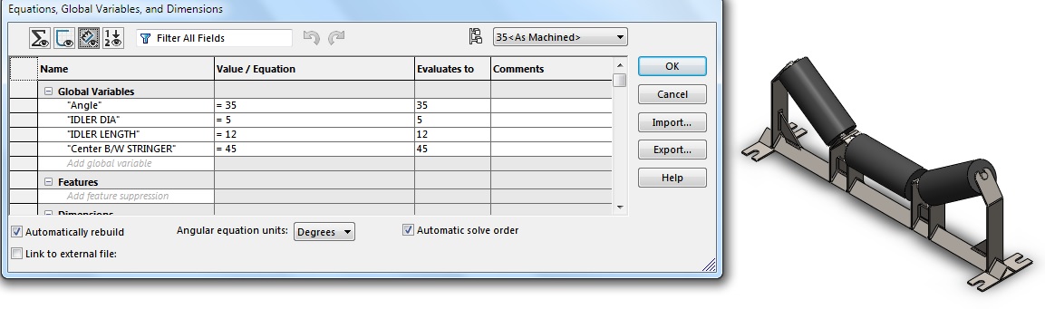 惰轮架(参数模型)辊筒