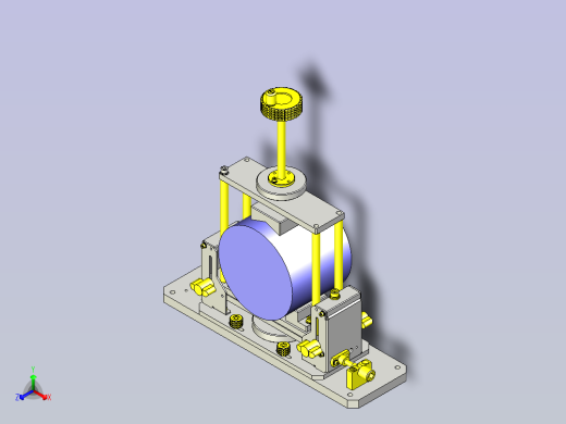 一款2轴调节机构（带工件座）3D图纸正等轴测缩略图