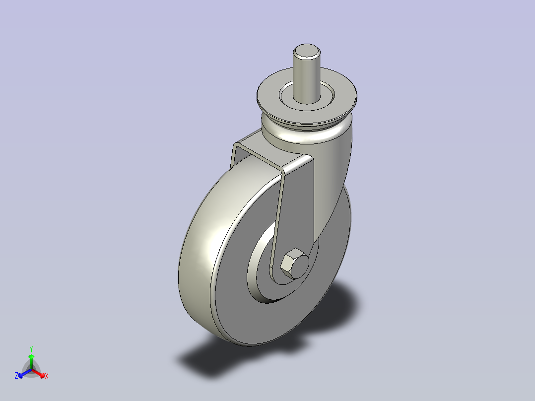 脚轮脚杯3D  CDM01-150-P.x_t正等轴测图