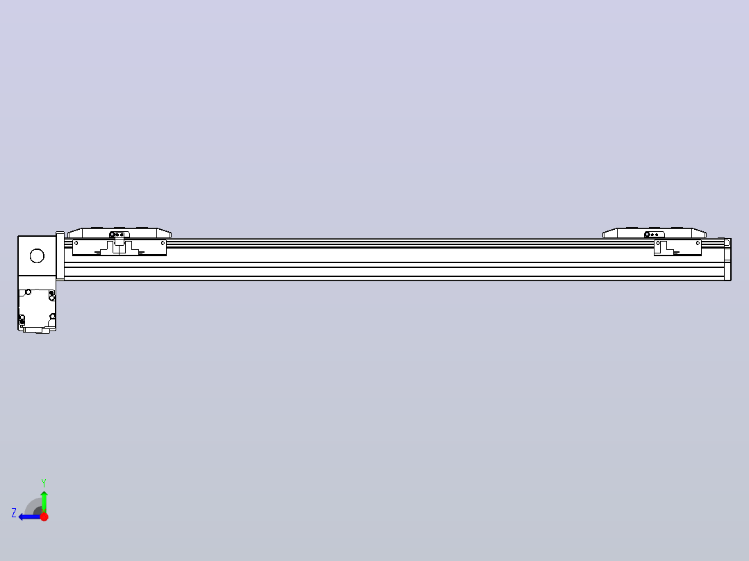 皮带直线轴双滑块型TPA-GCBS-50-P42-L225-LP-M10-N3右视图