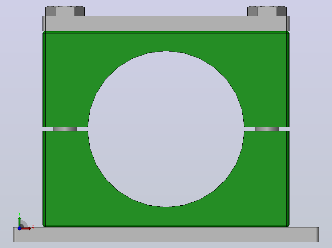 塑料管夹_塑料管夹 B(Ⅱ)159前视图
