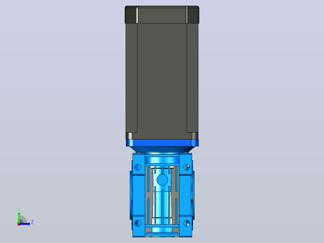 带齿轮减速器RV050的OTG电机6IK左视图