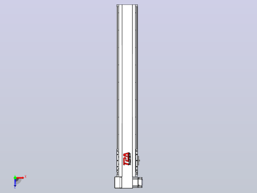 皮带直线轴半封闭可选导轨TPA-HNB-120D-110-L750-LP-Y-P40-N3俯视缩略图