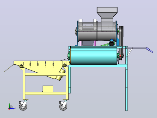 玉米脱粒机（SW+CAD+计算书）左视缩略图
